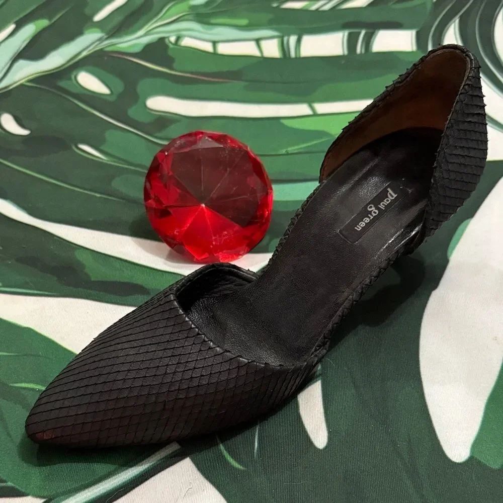 Paul Green Textured Black Heels